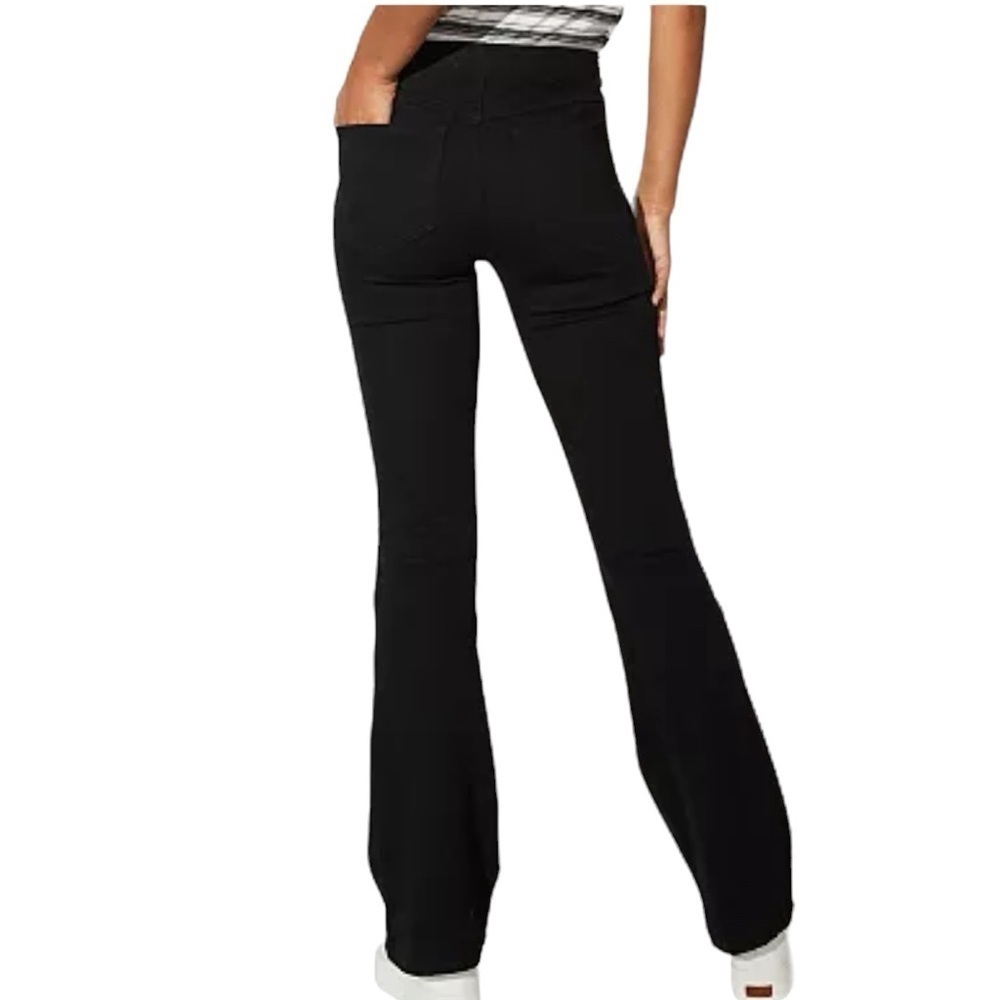 ' Vylette Pull-On Straight Leg Flare Black Denim Jeans Size 5/27 NWT Minimalist - Picture 3 of 8